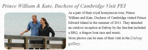 William and Kate visiting Dalvay by the Sea