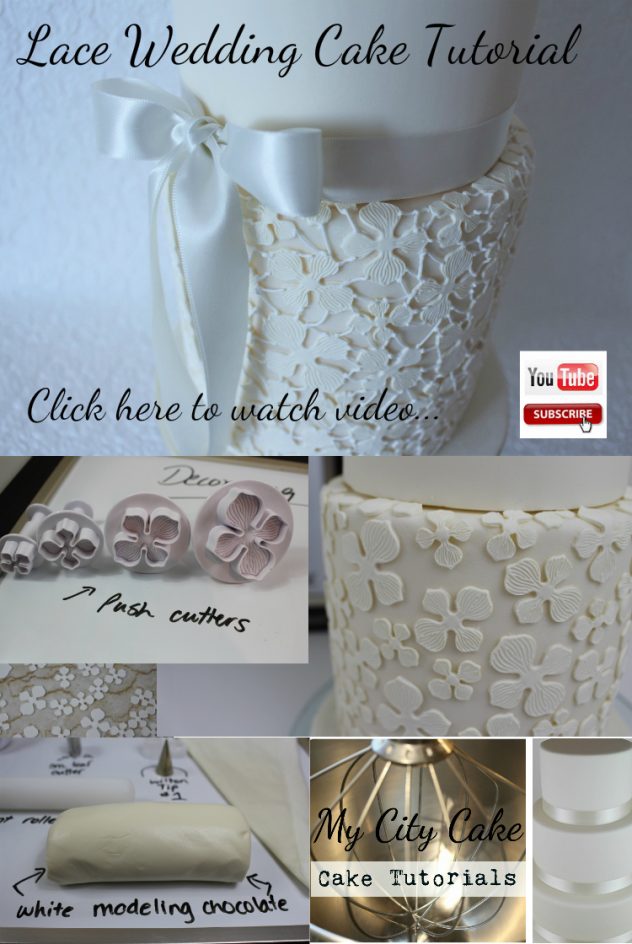 Lace wedding cake tutorial